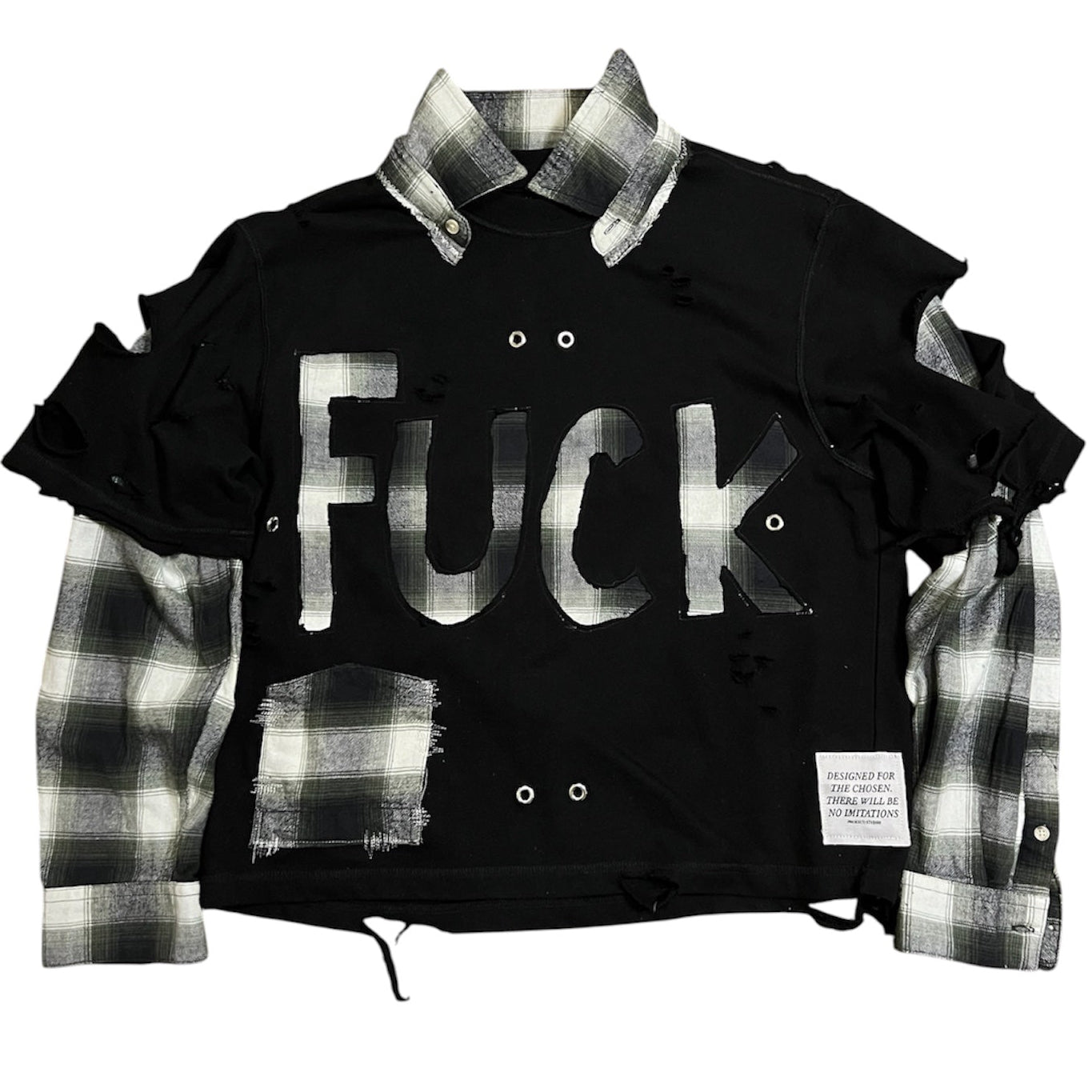 1/1 “DELINQUENT” RECONSTRUCTED FLANNEL