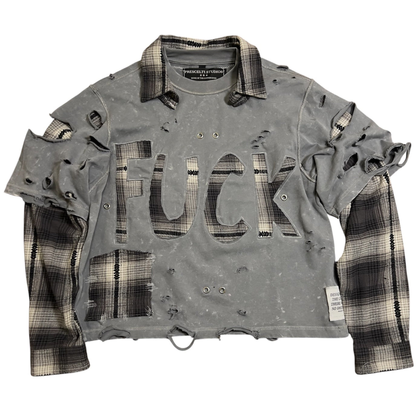 1/1 “DELINQUENT” RECONSTRUCTED FLANNEL